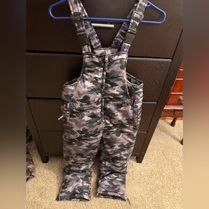 Cherokee Black and Gray Camouflage Bib Overalls